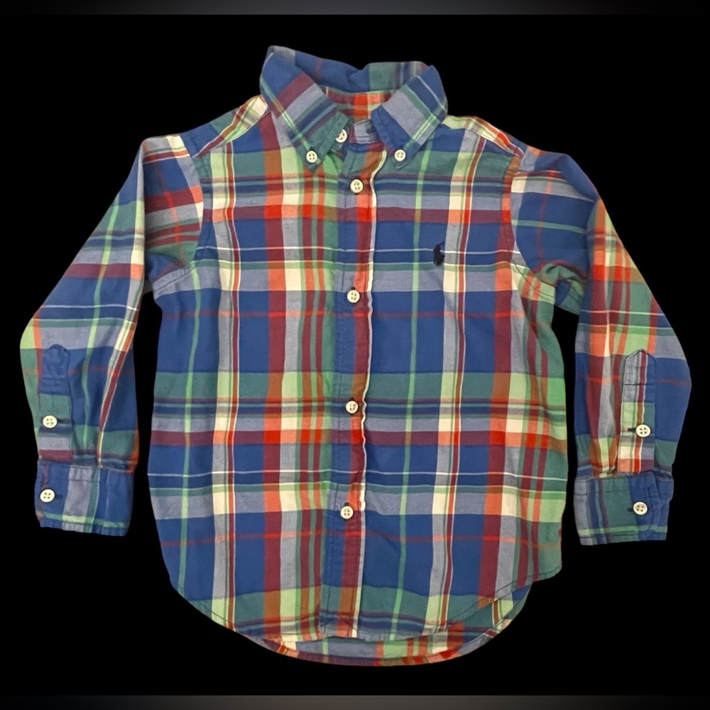 Ralph Lauren Plaid Kids Shirt - Blue, Green, Red